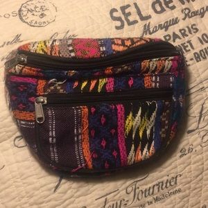 Tribal knit colorful fanny pack